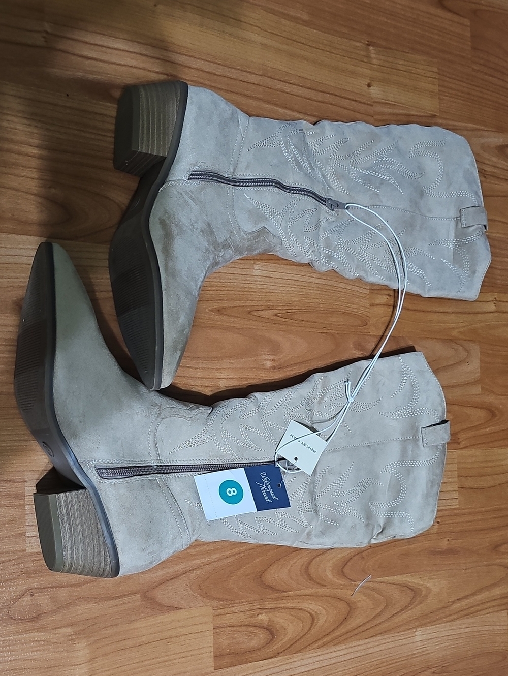 Universal Thread Women's Mid-Calf Western Boots in Tan